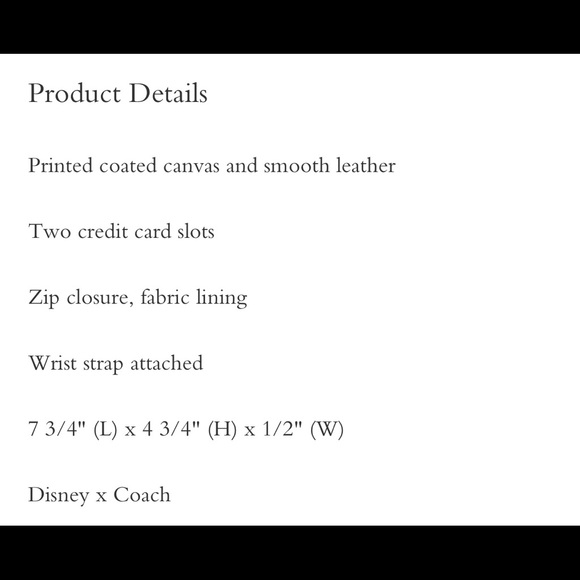 DISNEY X COACH ZIP WRISTLET - Picture 4 of 4